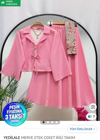 Trendyol & Milla Pembe Cicekli İkili Takim Siklik Ve Rahatlik Bir Arada