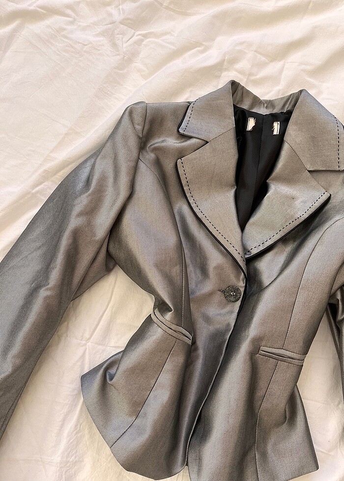 office siren parlak blazer ceket - Görsel 3