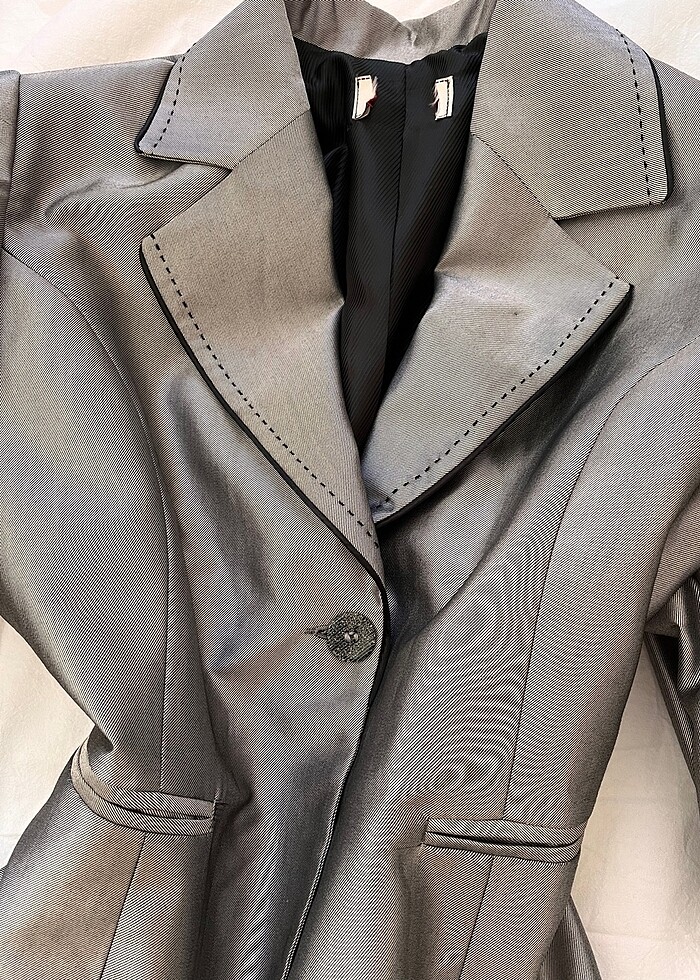 office siren parlak blazer ceket - Görsel 2