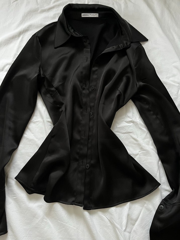 Bershka saten gömlek - Görsel 3