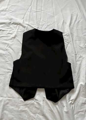 Düğmeli Siyah Kadın Yelek - Görsel 3