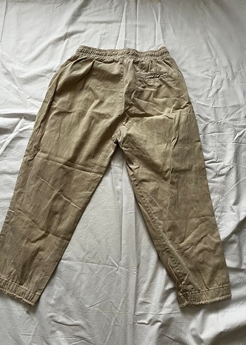 addax Bej Kadın Keten Salaş Pantolon - Görsel 4