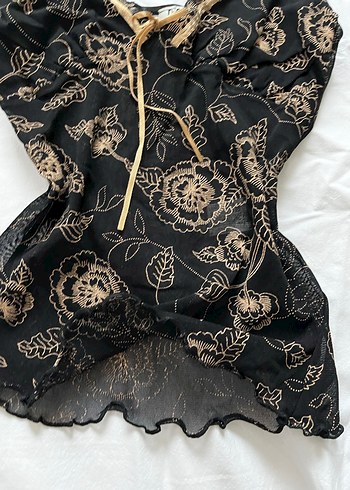 Dantel İşlemeli Siyah Transparan Strappy Büstiyer - Görsel 3