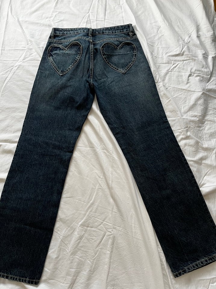 Zara Kalp Detaylı Düşük Bel Jean - Görsel 4