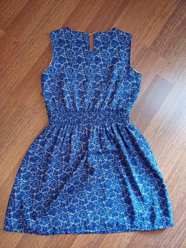 Koton Mavi Dantel Detaylı Bohem Mini Elbise - Görsel 3