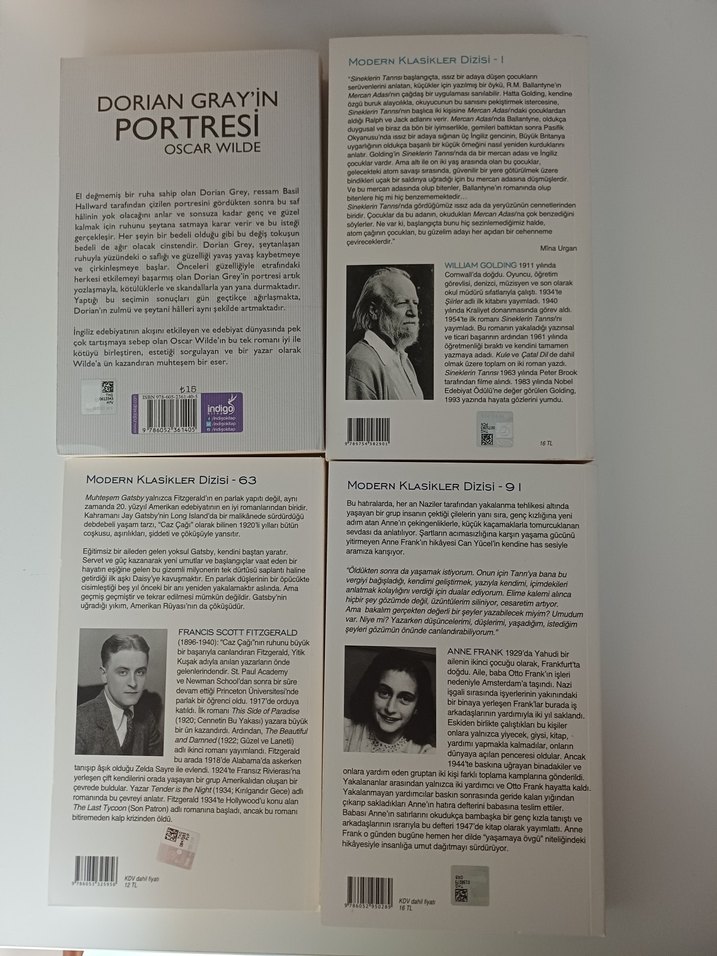 Dorian Gray - Sineklerin Tanrisi - Muhtesem Gatsby - Anne Frank - Görsel 2