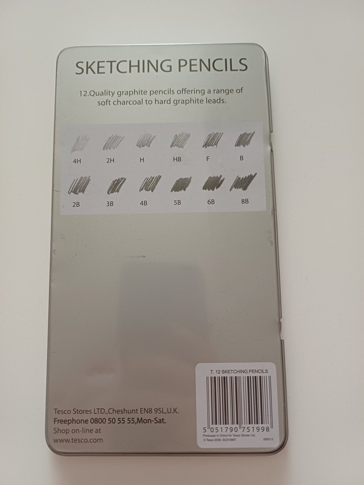 12'li Eskiz Kurşun Kalem Seti-Artist Tesco Store UK - Görsel 3