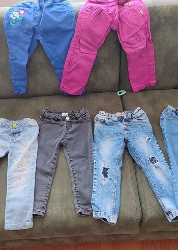 24-36 Ay Beden gri Renk 6 adet kiz cocuk pantolon