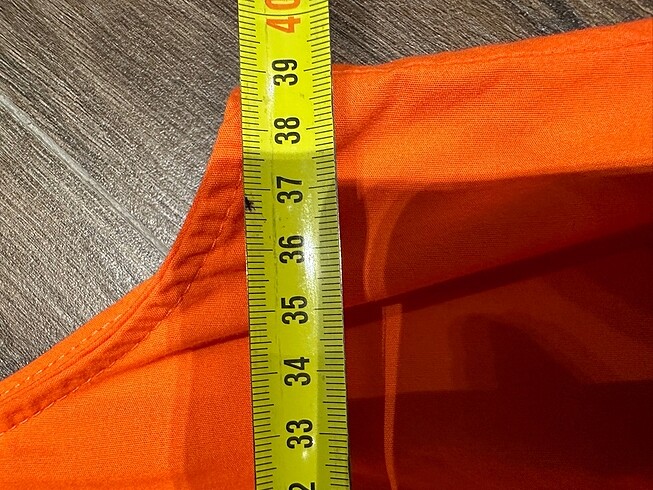 36 Beden turuncu Renk Twist#elbise