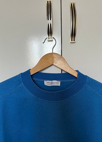 Mavi Uzun Kollu Kadın Sweatshirt - Görsel 3