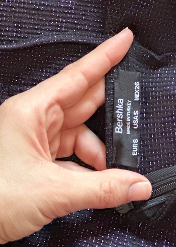 Siyah simli mini elbise - Görsel 4