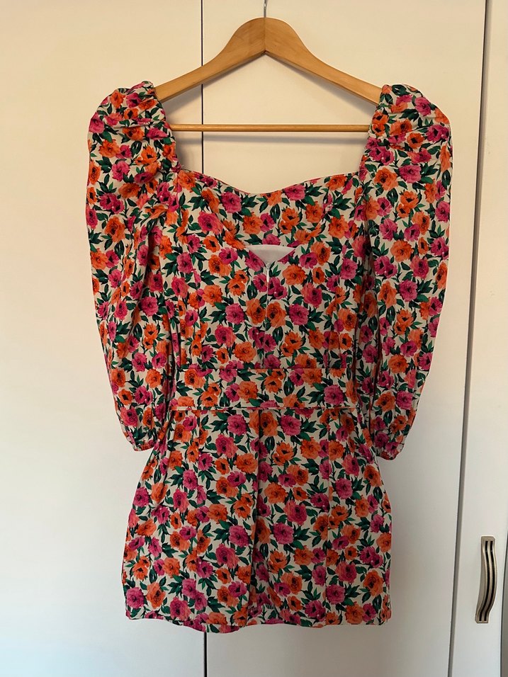 Çiçekli mini elbise - Görsel 3