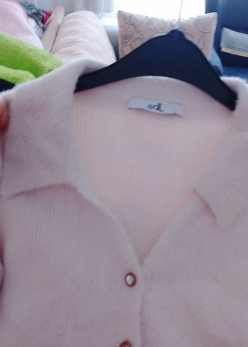 ADİL IŞIK marka Düğmeli Beyaz Uzun Kollu Triko Hırka - Görsel 6