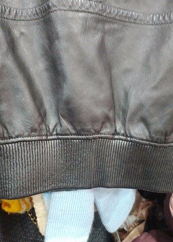 RAMSEY MARKA Siyah Deri  Biker Ceket - Görsel 4