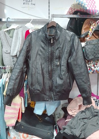 RAMSEY MARKA Siyah Deri  Biker Ceket - Görsel 9