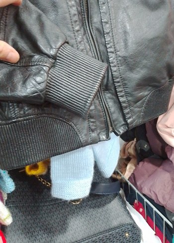 RAMSEY MARKA Siyah Deri  Biker Ceket - Görsel 7