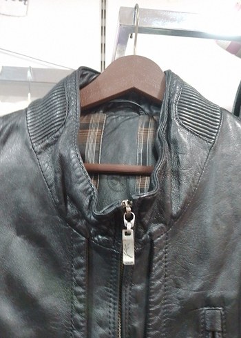 RAMSEY MARKA Siyah Deri  Biker Ceket - Görsel 2