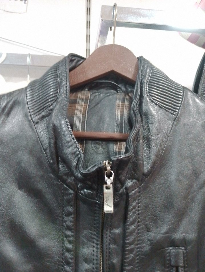 RAMSEY MARKA Siyah Deri  Biker Ceket - Görsel 2