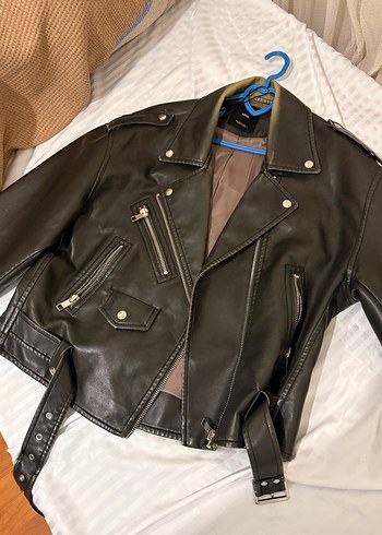Mango Deri Biker Ceket