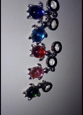 Pandora Mavi taşlı kaplumbağa charm