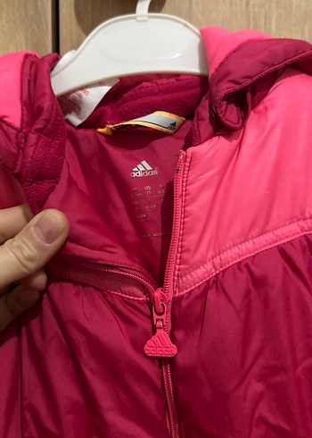 Kız Çocuk Kapüşonlu Fermuarlı Pembe Mont - Görsel 2