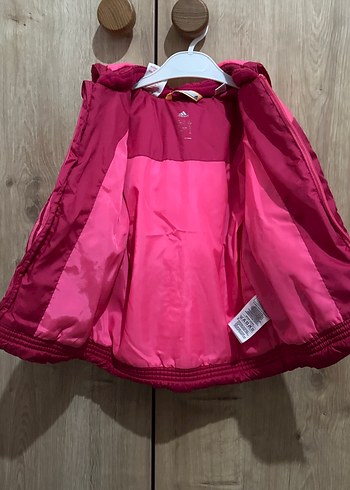 Kız Çocuk Kapüşonlu Fermuarlı Pembe Mont - Görsel 4