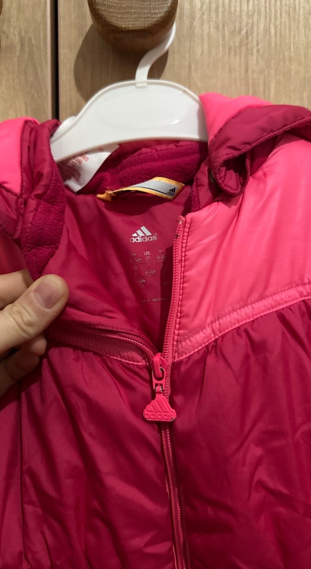 Kız Çocuk Kapüşonlu Fermuarlı Pembe Mont - Görsel 2