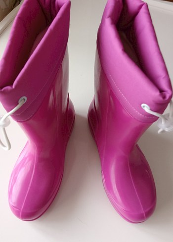 35 Beden Kız Çocuk Pembe yağmur çizmesi
