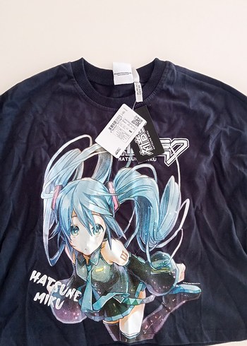 sıfır Kız Çocuk Mavi Baskılı Tişört - Görsel 2