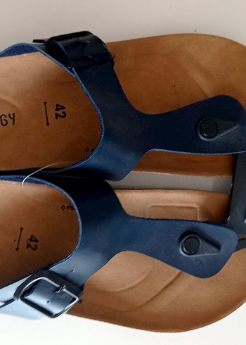 Erkek twigy Mavi Tokalı Kauçuk Terlik - Görsel 5