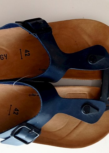 Erkek twigy Mavi Tokalı Kauçuk Terlik - Görsel 4