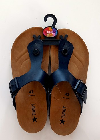 Erkek twigy Mavi Tokalı Kauçuk Terlik - Görsel 3