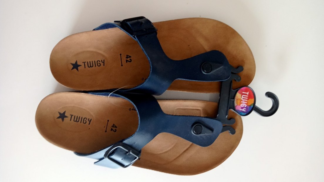 Erkek twigy Mavi Tokalı Kauçuk Terlik - Görsel 5