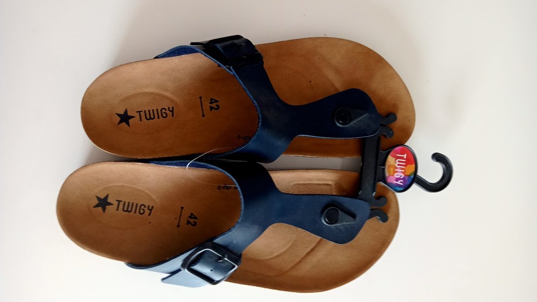 Erkek twigy Mavi Tokalı Kauçuk Terlik - Görsel 4