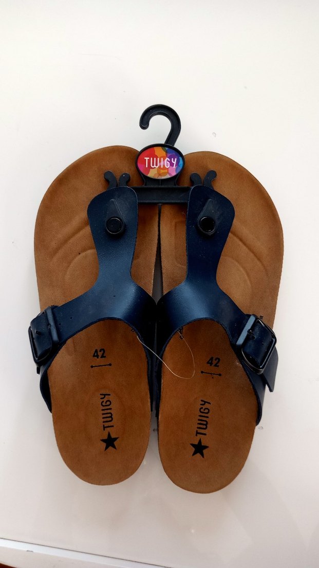 Erkek twigy Mavi Tokalı Kauçuk Terlik - Görsel 3