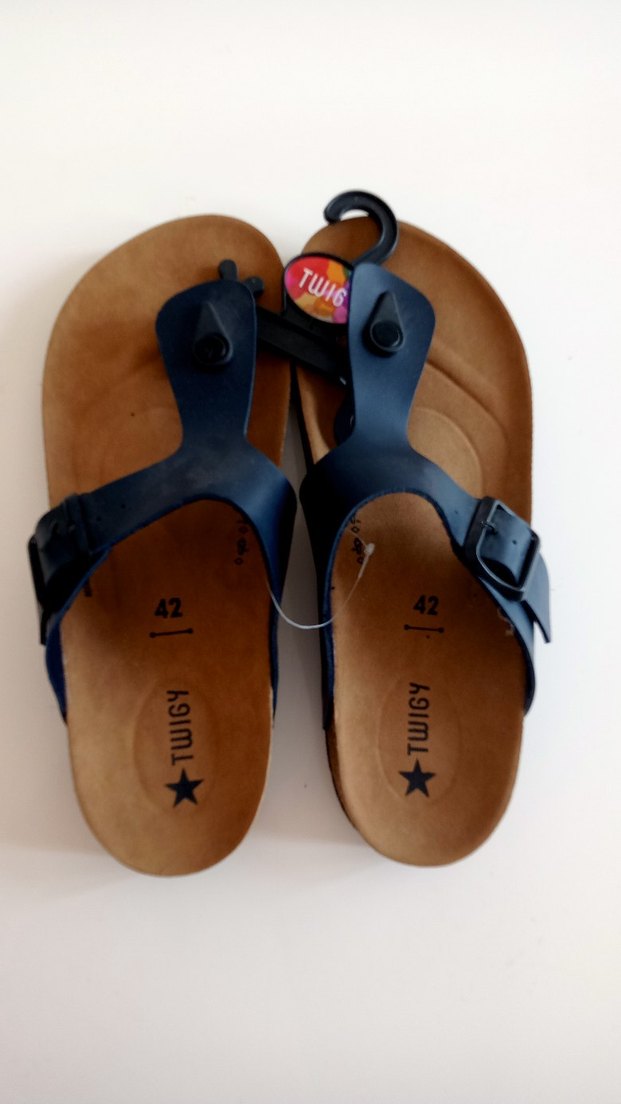 Erkek twigy Mavi Tokalı Kauçuk Terlik - Görsel 2