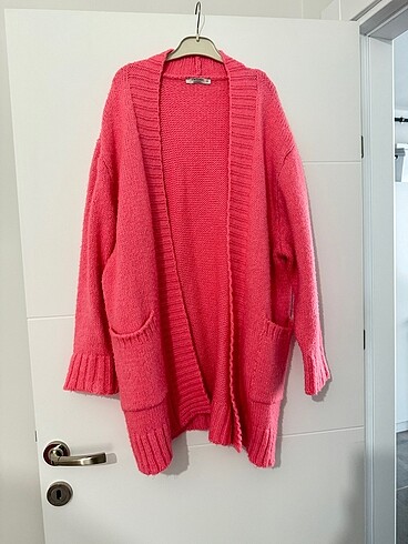 Oversize Pembe Hırka
