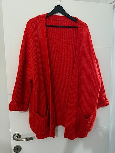 Oversize Turuncu Hırka