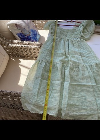 Yeşil Midi Bohem Kadın Elbise - Görsel 7