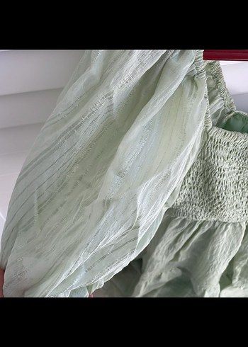 Yeşil Midi Bohem Kadın Elbise - Görsel 5