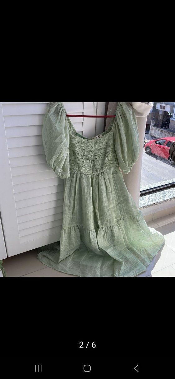 Yeşil Midi Bohem Kadın Elbise - Görsel 4