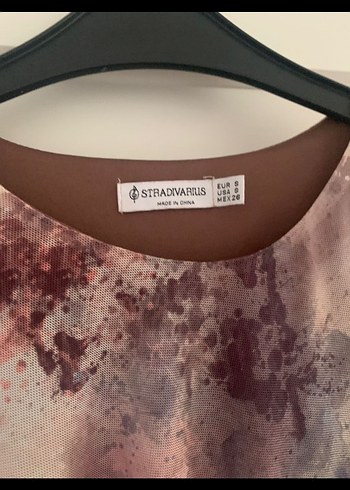 Drapeli Bağlama Desenli Uzun Elbise - Görsel 3