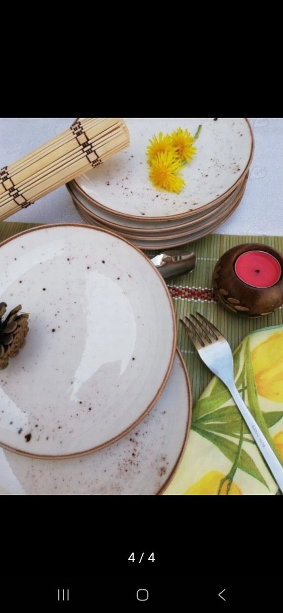 Beyaz porselen Yemek Tabağı Seti - Görsel 4