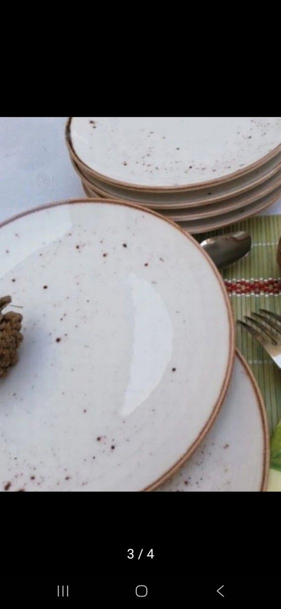 Beyaz porselen Yemek Tabağı Seti - Görsel 3