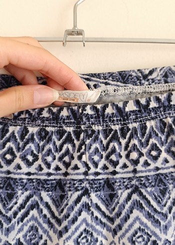 Mavi Desenli Bohem Tayt - Görsel 2