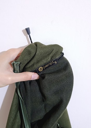 Haki Kadın Midi Boy Pilili Süet Etek - Görsel 4