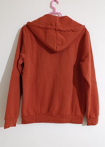 Kadın Turuncu Fermuarlı Sweatshirt - Görsel 4