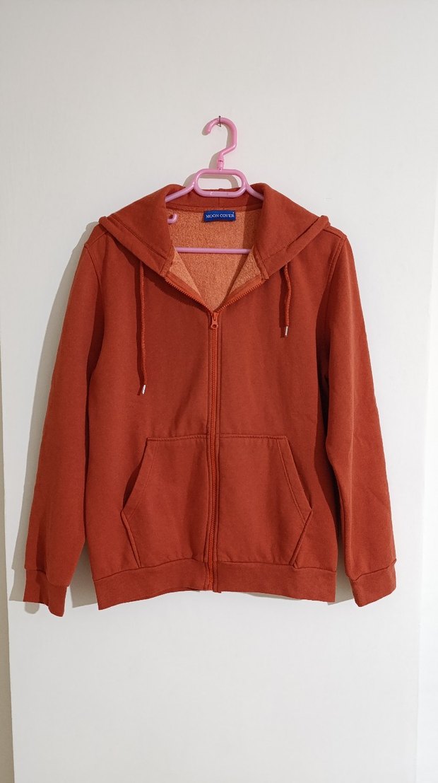 Kadın Turuncu Fermuarlı Sweatshirt - Görsel 3