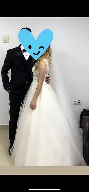 m Beden beyaz Renk Gelinlik