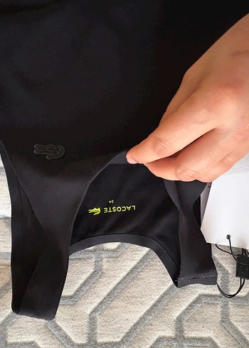 Lacoste Siyah Mini Spor Sütyen - Görsel 2